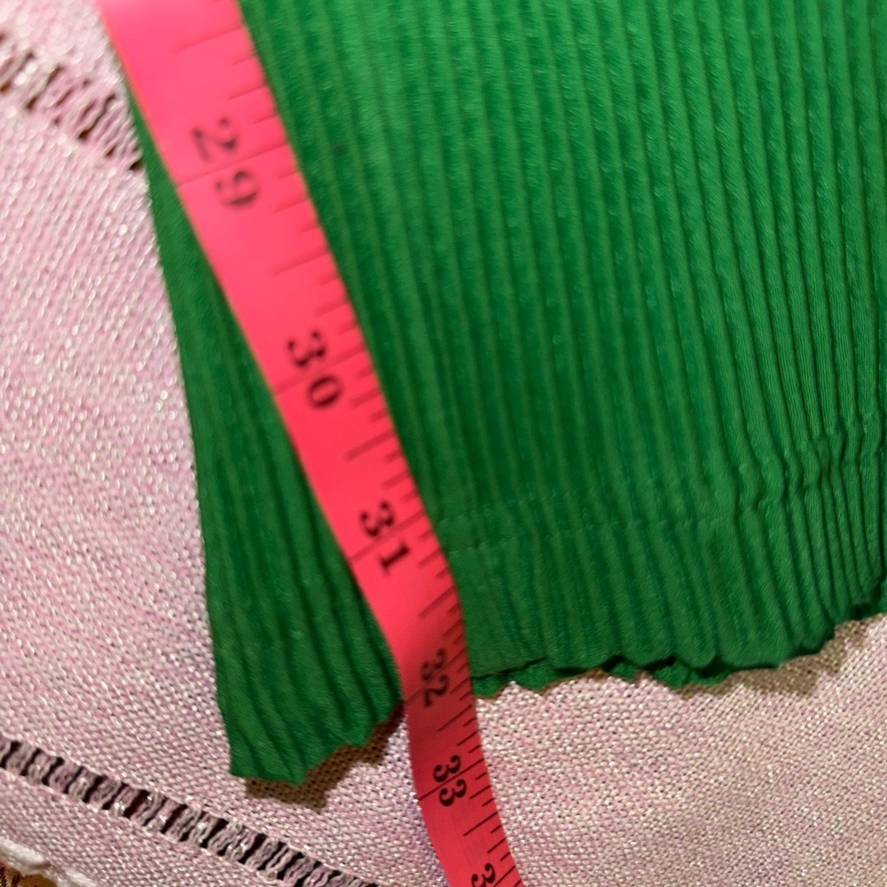 PrettyLittleThing Bright Green Plissé Wide-Leg Pants | Size 20 💚 - Picture 15 of 15